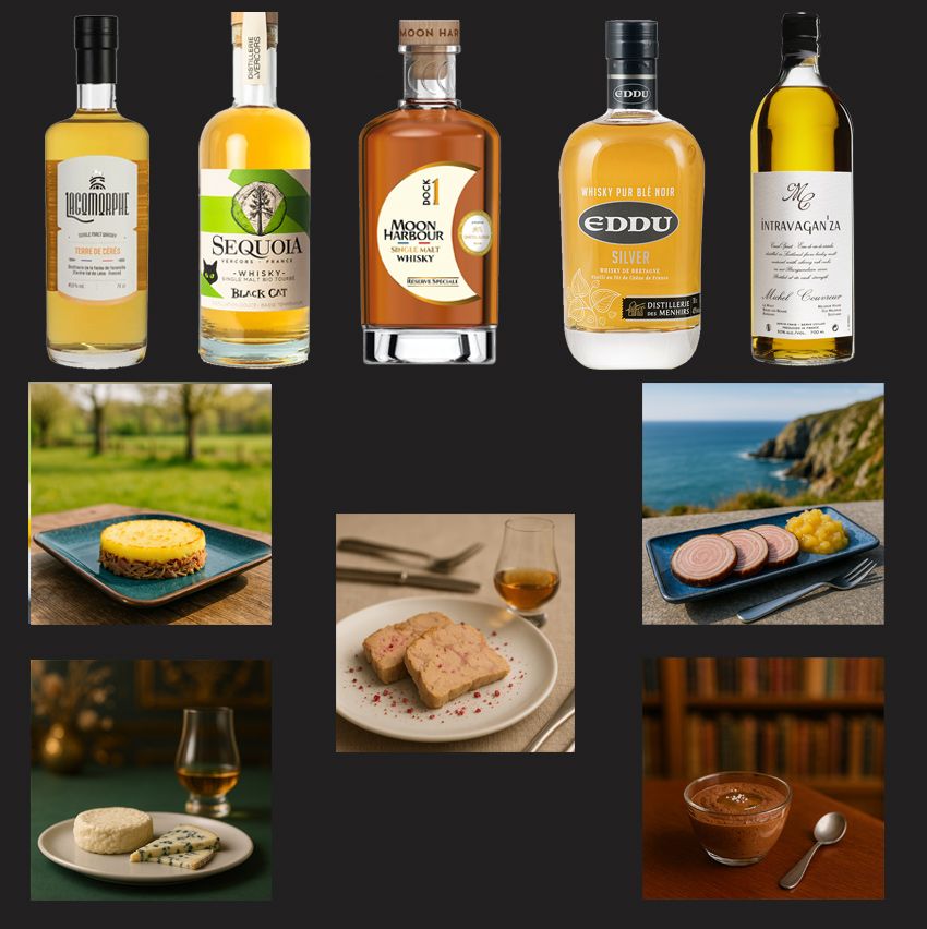 Atelier dégustation whisky français à Paris 5 avec 5 plats